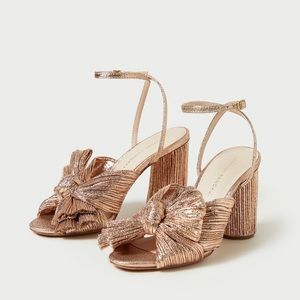 Leoffler Randall Camellia Dune Pleated Bow Heel